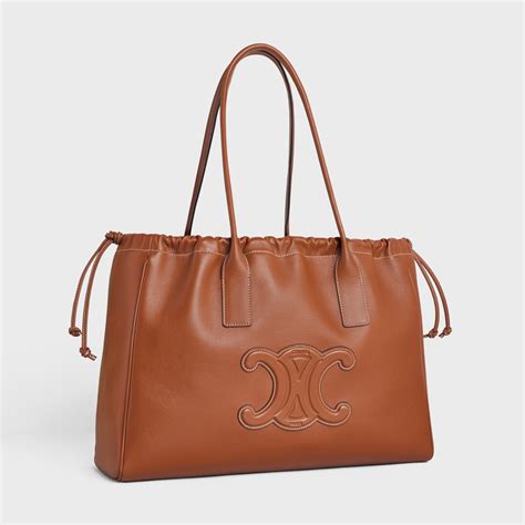 celine cabas drawstring cuir triomphe review|celine triomphe crossbody bag.